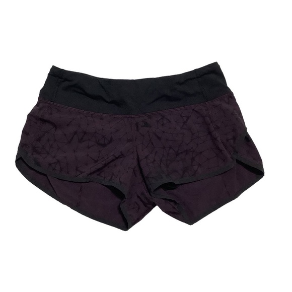 Lululemon Run: Speed Short Sz 4, 4-way Stretch Star Crushed Black Cherry - Picture 3 of 12